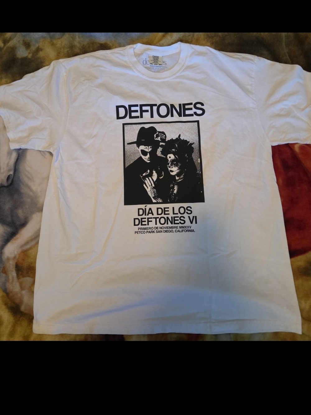 White Deftones Graphic Band T-Shirt - Día de Los Deftones VI